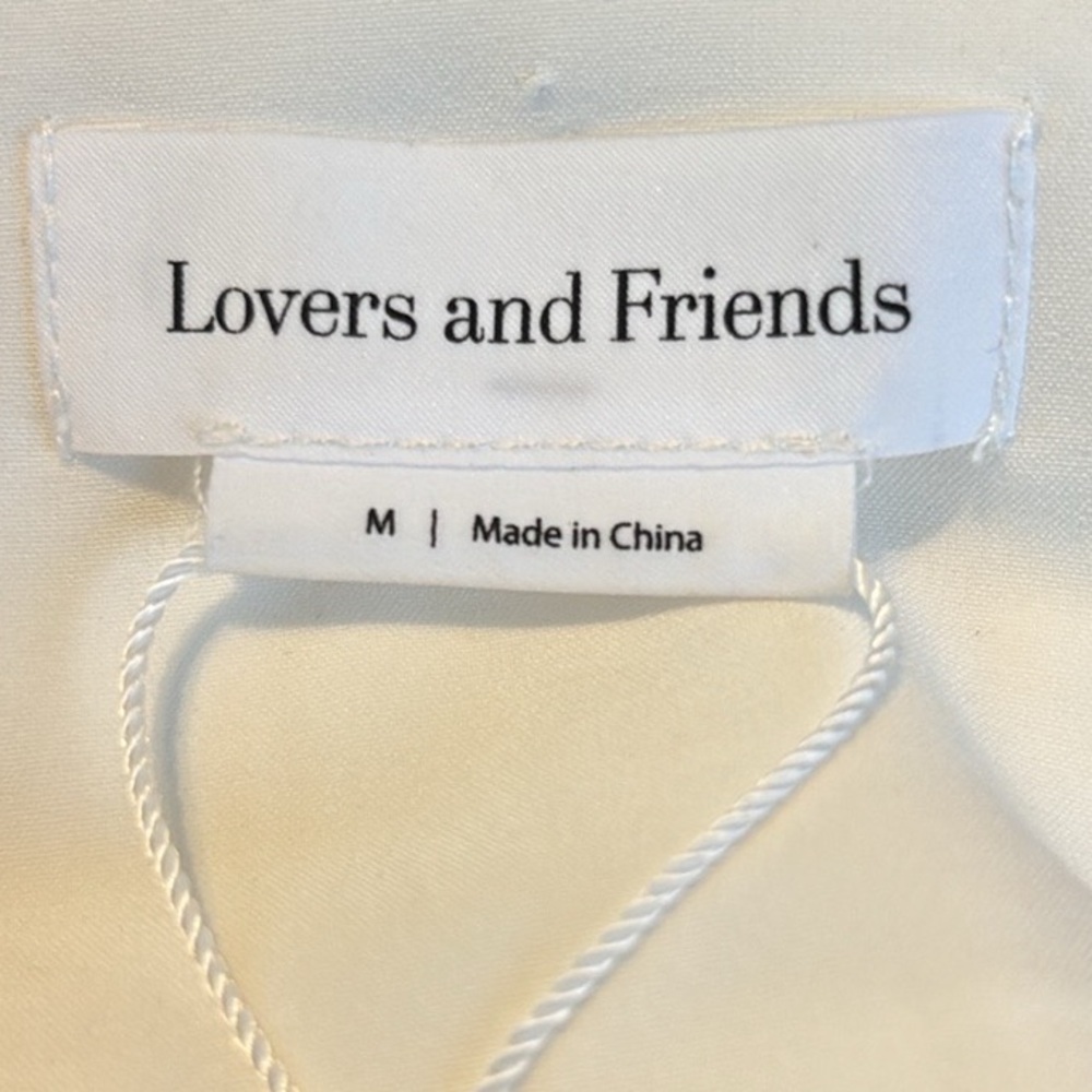 Lovers and Friends Open Back Ruffle Hem Sweetie Mini Dress in White Size M NWT - Picture 14 of 16